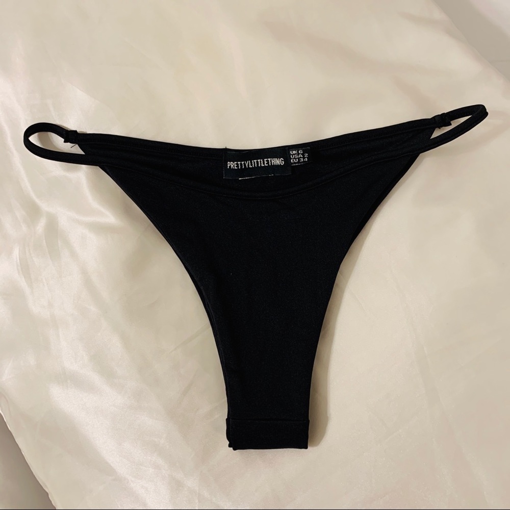PLT Black Cheeky Bikini Bottoms